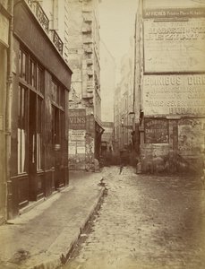 Rue Tirechappe, látkép a rue Saint-Honoré felől alkotó: Charles Marville