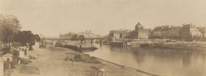 A Szajna a Pont du Carrousel felől, a Notre Dame felé nézve, 1853. alkotó: Charles Marville