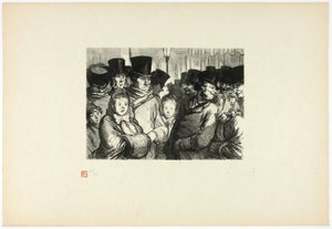 Boulevard du Temple éjfélkor, a Tirage Unique de Trente-Six Bois-tól alkotó: Charles Maurand