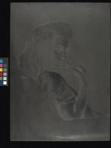 La Rose Thé tányér (A tearózsa) (acél) alkotó: Charles Maurin