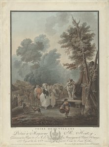 Falusi fesztivál Foire de Village (cím a tárgyon) Négy műfaji előadás (sorozat címe) alkotó: Charles Melchior Descourtis
