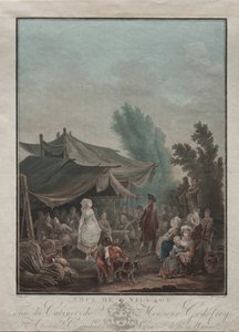 Falusi esküvő alkotó: Charles Melchior Descourtis