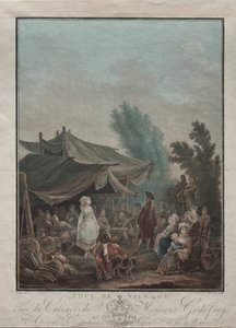 Falusi esküvő, 1785. alkotó: Charles Melchior Descourtis