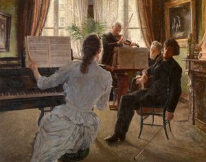A kvartett (olaj a panelen)