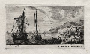 Calais - Öblítő csónakok alkotó: Charles Meryon