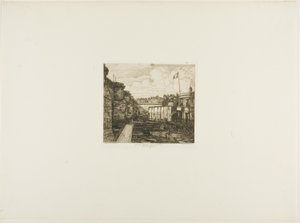 Chevrier hidegfürdő-üzem, Párizs alkotó: Charles Meryon