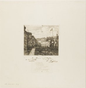 Chevrier hidegfürdő-üzem, Párizs alkotó: Charles Meryon