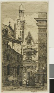 St. Etienne du Mont-templom, Párizs alkotó: Charles Meryon