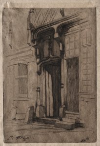 Egy ősi kolostor ajtaja a Rue Mirabeau-ban, Bourges alkotó: Charles Meryon
