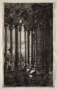 Párizsi rézkarcok: A Notre Dame galériája, 1853. alkotó: Charles Meryon