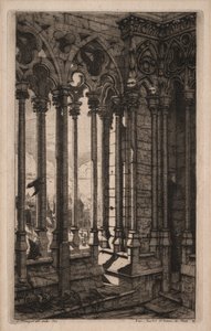 Párizsi rézkarcok: A Notre Dame galériája, 1853. alkotó: Charles Meryon