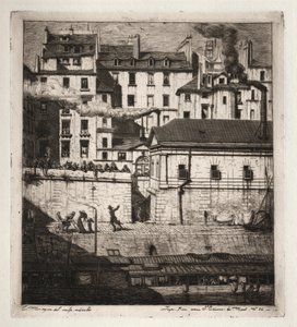 Párizsi rézkarcok: A halottasház, 1854. alkotó: Charles Meryon