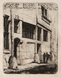 Párizs rézkarcai: A rosszfiúk utcája, 1854. alkotó: Charles Meryon