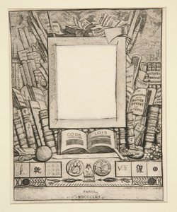 Keretprojekt Armand Guerand portréjához alkotó: Charles Meryon