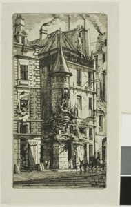Ház toronnyal, rue de la Tixéranderie alkotó: Charles Meryon