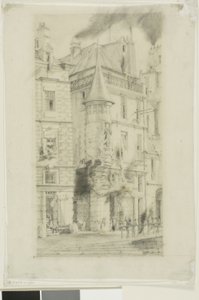 Ház toronnyal, rue de la Tixéranderie, Párizs alkotó: Charles Meryon