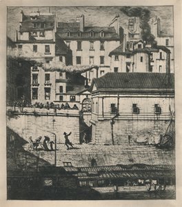 La Morgue 3. állam, 9 18 x 8 18 hüvelyk, 1854, 1927 alkotó: Charles Meryon