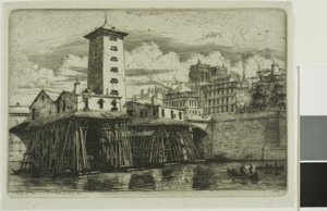 Notre-Dame szivattyú, Párizs alkotó: Charles Meryon