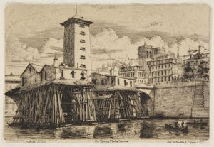 A Notre-Dame szivattyú - 1852 alkotó: Charles Meryon