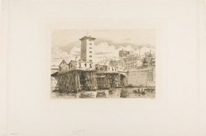 Notre Dame szivattyú, Párizs alkotó: Charles Meryon