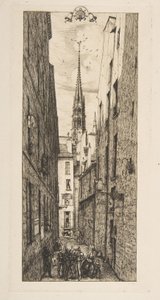 A Rue des Chantres (Rue des Chantres, Párizs) alkotó: Charles Meryon