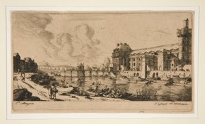 A Pavillon de Mademoiselle és a Louvre egy része [A alkotó: Charles Meryon