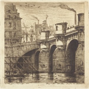 A Pont Neuf, Párizs alkotó: Charles Meryon