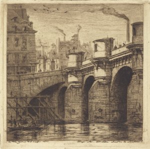 A Pont Neuf, Párizs alkotó: Charles Meryon