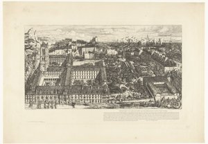 Henri IV Lyceum Párizsban Collège Henri IV vagy Lycée Napoléon (cím a tárgyon) alkotó: Charles Meryon