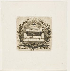 Molière sírja, Père-Lachaise temető, Párizs alkotó: Charles Meryon
