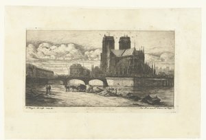 Szűzanya Párizsban A Notre-Dame apszisa Rézkarcok Párizsról (sorozat címe) alkotó: Charles Meryon