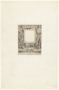 Omlijsting voor portré van Armand Guéraud Keretezési projekt Armand Guérard portréjához alkotó: Charles Meryon