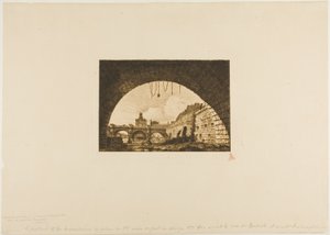 Pont-Neuf és a Szamaritánia a Pont-au-Change első boltíve alól, Párizsban alkotó: Charles Meryon