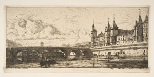 Pont-au-Change, Párizs, a „Párizsi rézkarcok” című sorozatból alkotó: Charles Meryon