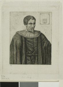 Jean Besly történész portréja alkotó: Charles Meryon