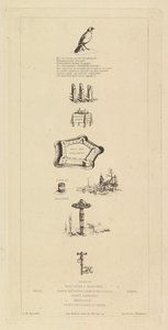 Rebus: Béranger nem volt igazán erős, mert soha nem volt nála a mezők kulcsa, 1863. alkotó: Charles Meryon