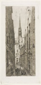 Rue des Chantres, Párizs alkotó: Charles Meryon