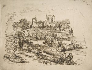 A Château de Pierrefonds romjai A Château de Pierrefonds romjai, Viollet-le-Du... után, 1858. alkotó: Charles Meryon