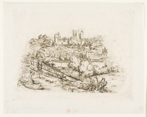 A Château de Pierrefonds romjai alkotó: Charles Meryon