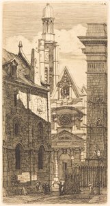Saint-Etienne-du-Mont, Párizs (Hegyi Szent István-templom, Párizs) alkotó: Charles Meryon