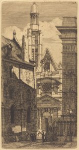 Saint-Etienne-du-Mont, Párizs (Hegyi Szent István-templom, Párizs) alkotó: Charles Meryon