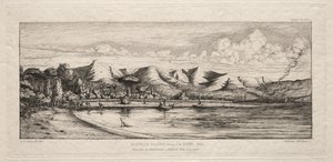 Seine Fishing off Charcoal Burners Point, Akaroa, Banks-félsziget, 1845, 1863. alkotó: Charles Meryon