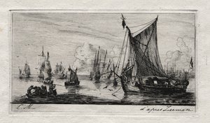 Dél-tengeri halászok alkotó: Charles Meryon