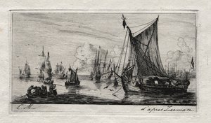 Déli-tengeri halászok, 1850. alkotó: Charles Meryon