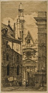 St. Etienne-du-Mont, Párizs, az Eaux-forts sur Paris-ból alkotó: Charles Meryon