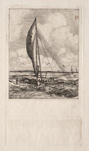 Swift Sailing Proa, Mulgrave szigetcsoport, Óceánia, 1866. alkotó: Charles Meryon