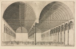 Az Igazságügyi Palota előszobája, Párizs, 1855. alkotó: Charles Meryon