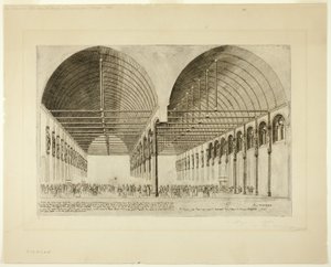 A Palais de Justice előszobája, Párizs alkotó: Charles Meryon