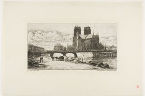 A Notre-Dame apszisa, Párizs alkotó: Charles Meryon