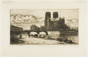 A Notre-Dame apszisa, Párizs alkotó: Charles Meryon